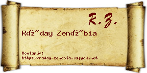 Ráday Zenóbia névjegykártya